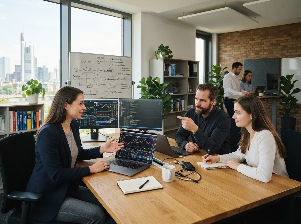 Futures Quant team reviewing structured financial data on screens